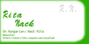 rita nack business card
